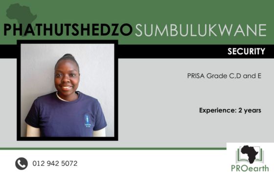 Phathutshedzo Sumbulukwane ProEarth