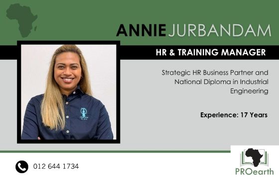 Annie Jurbandam Proearth Business Card